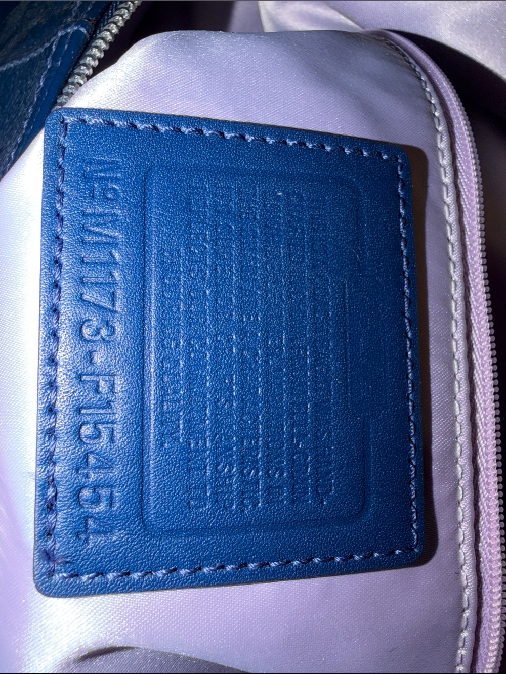 Coach Cobalt Blue Patent Satchel with Polished Hardware with Matching Wallet. - Picture 8 of 8